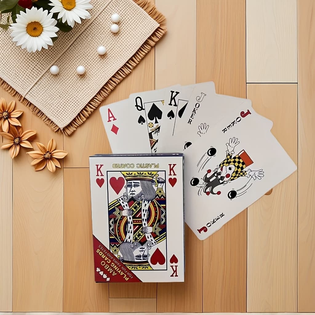 TEMU A Jumbo Deck Of Playing Cards, The Size Of Regular, High Quality Paper Material, Durable Set. Suitable For Party Games, , , Creative Gifts