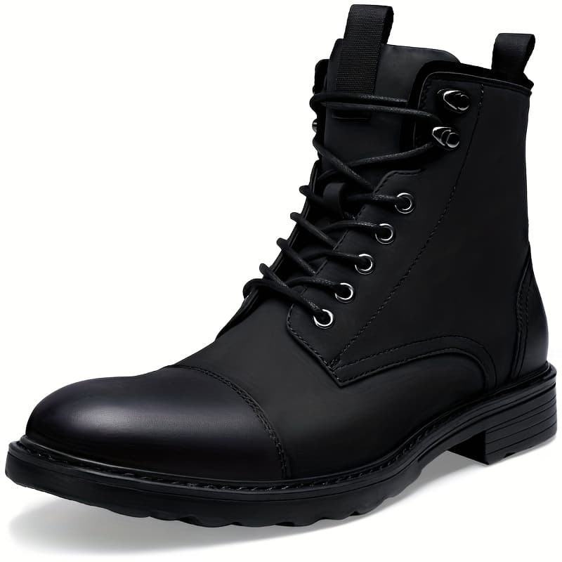 TEMU Mens Boots Motorcycle Casual Boots For Men Zipper Fashion Chukka Boots Mens