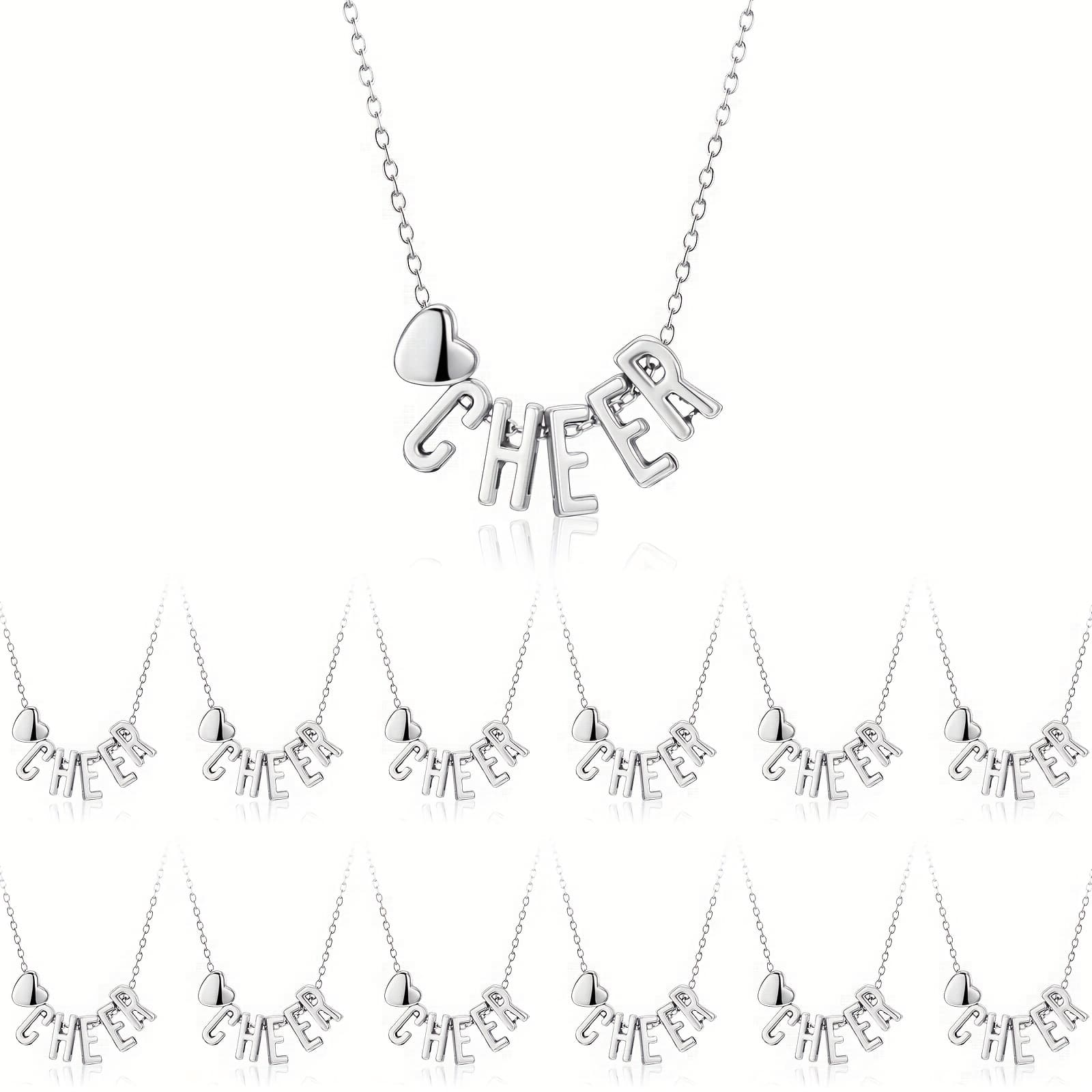 TEMU 12pcs Sport Theme Necklace Gifts Bulk Softball Cheer Baseball Volleyball Necklace Jewelry For Team Accessories Player Party Favors