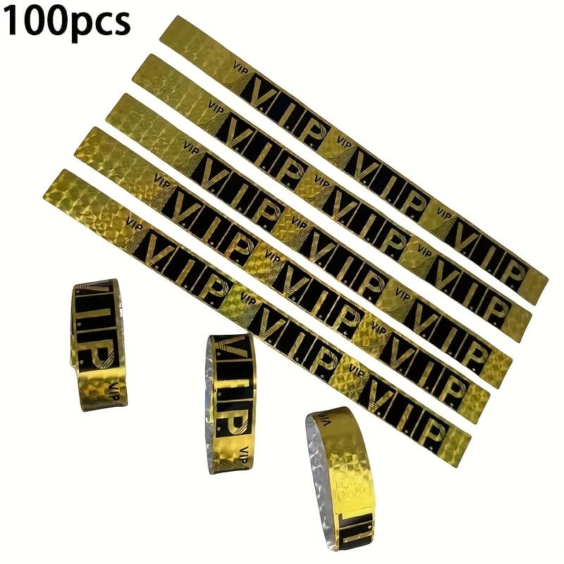 TEMU 100pcs Black And Wristbands, Suitable For Events, Parties, Concerts, Amusement Parks, And Festivals, Party Accessories