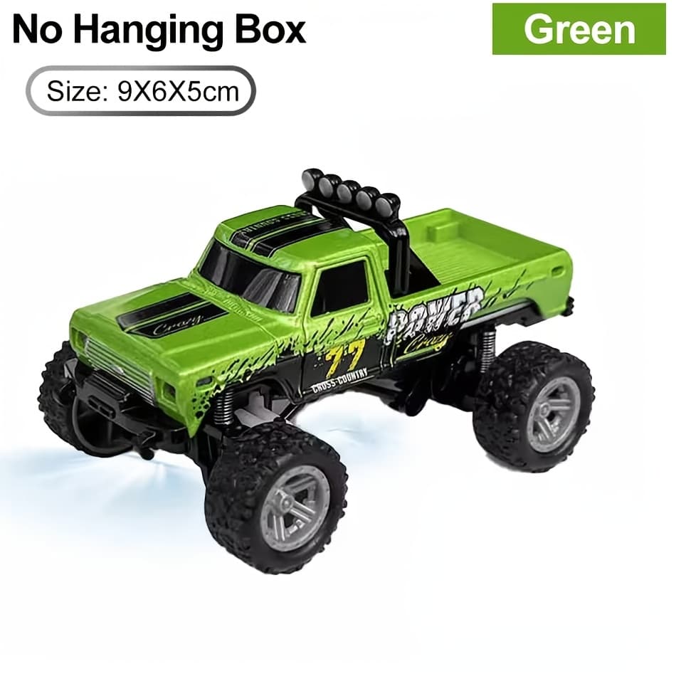 TEMU Monster Truck Toy, Mini Die-cast Monster Truck With Trailer Body Lights And Headlights, Crawler Toy, Die-cast Desktop Model, Adjustable Speed/steering, Gift For Adults And Children