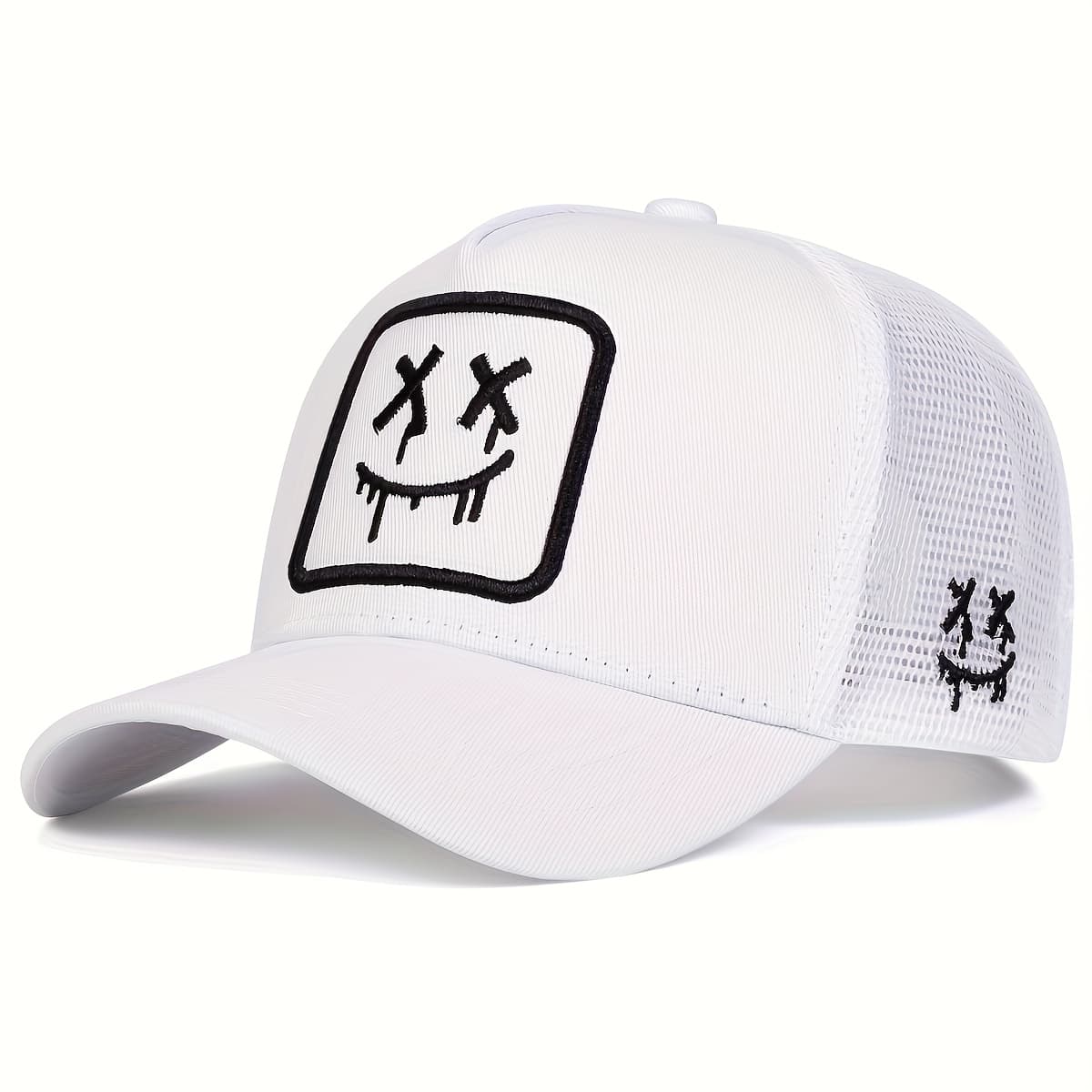 TEMU Unisex Polyester Baseball With Adjustable Closure, 100% Woven Polyester, Inelastic, Casual Truck Driver Hat For Travel And Vacation - Fashionable Embroidered