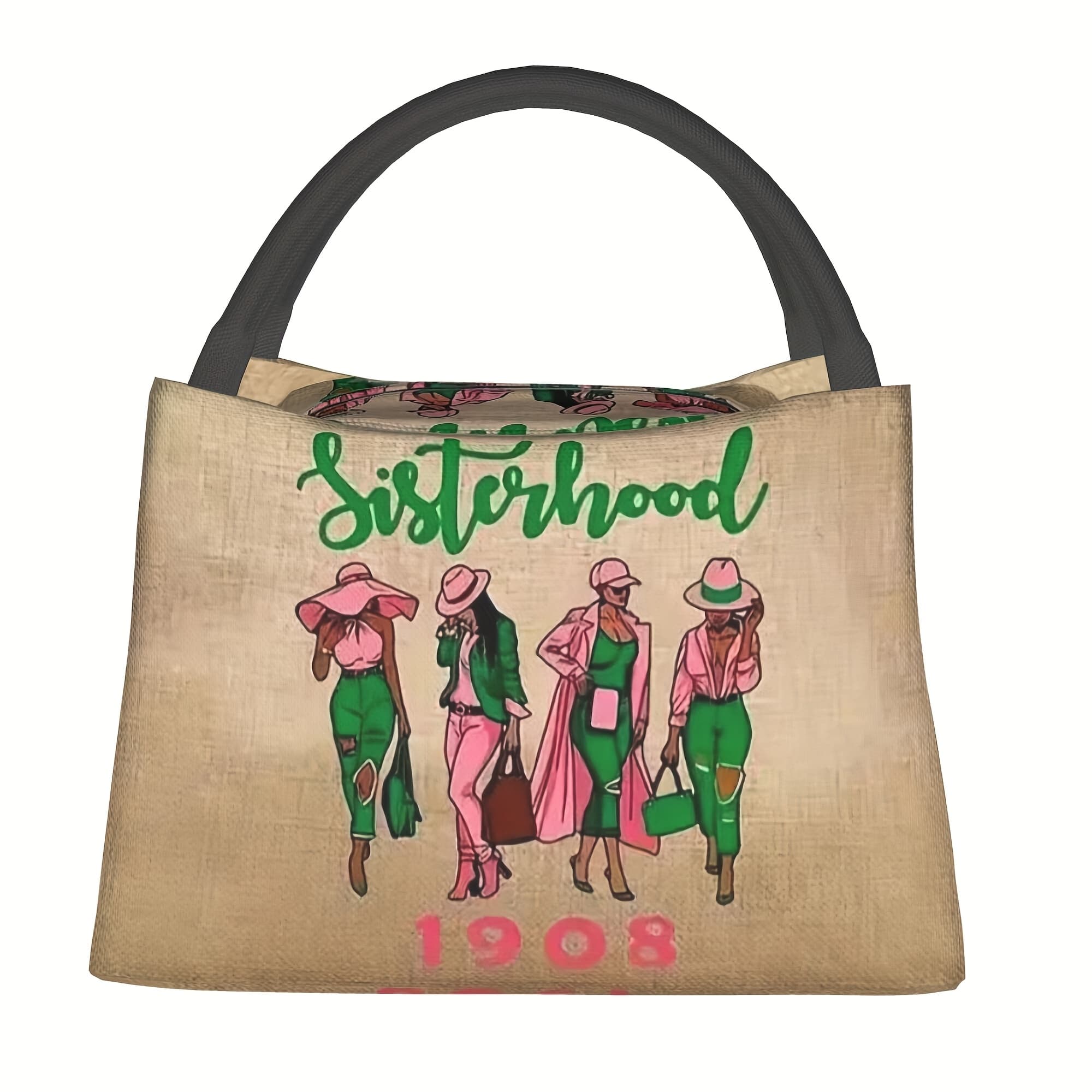 TEMU 1pc Fashionable African Pattern, Portable And Reusable Refrigerated Bag, Insulated Lunch Bag, A Must-have For Camping , Homes, Offices, And Outdoors, Suitable As A Birthday Or Holiday Gift For