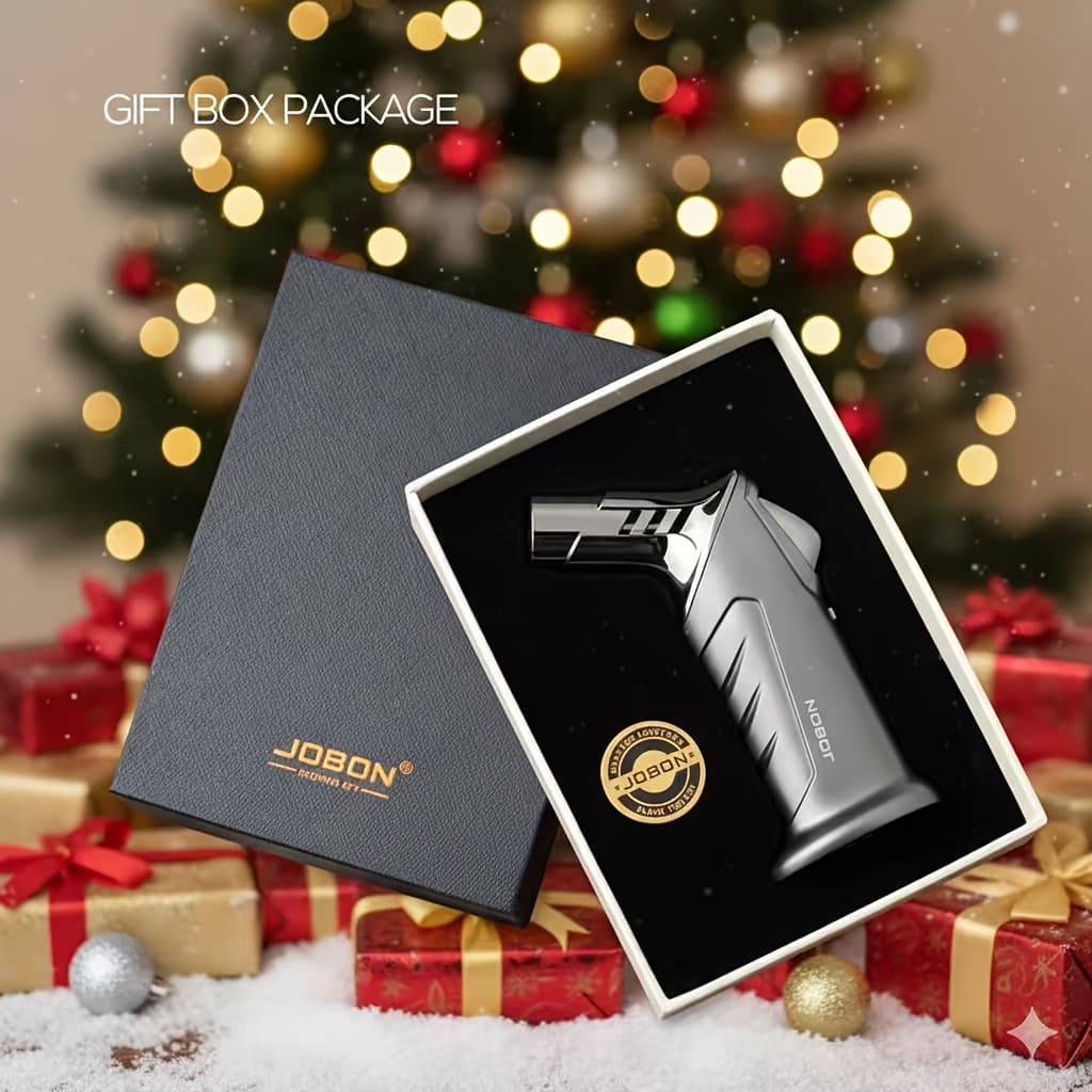 TEMU Holiday Edition 2500°f Butane Gift Set Refillable, Safety Lock Adjustable Flame, Ideal For Outdoor Camping, Kitchen Cooking, And More (gas Not Included), Without Battery