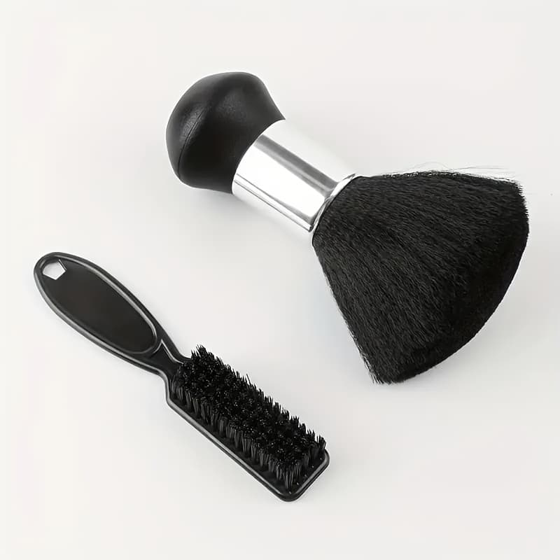 TEMU Hair Salon Hair Cleaning Brush, Neck Soft Bristle Cleaning Brush, Fiber Hair Brush, Haircutting Hair Cleaner, Removal, Suitable For Salon/home Haircutting, Essential Tool For Hairdressers