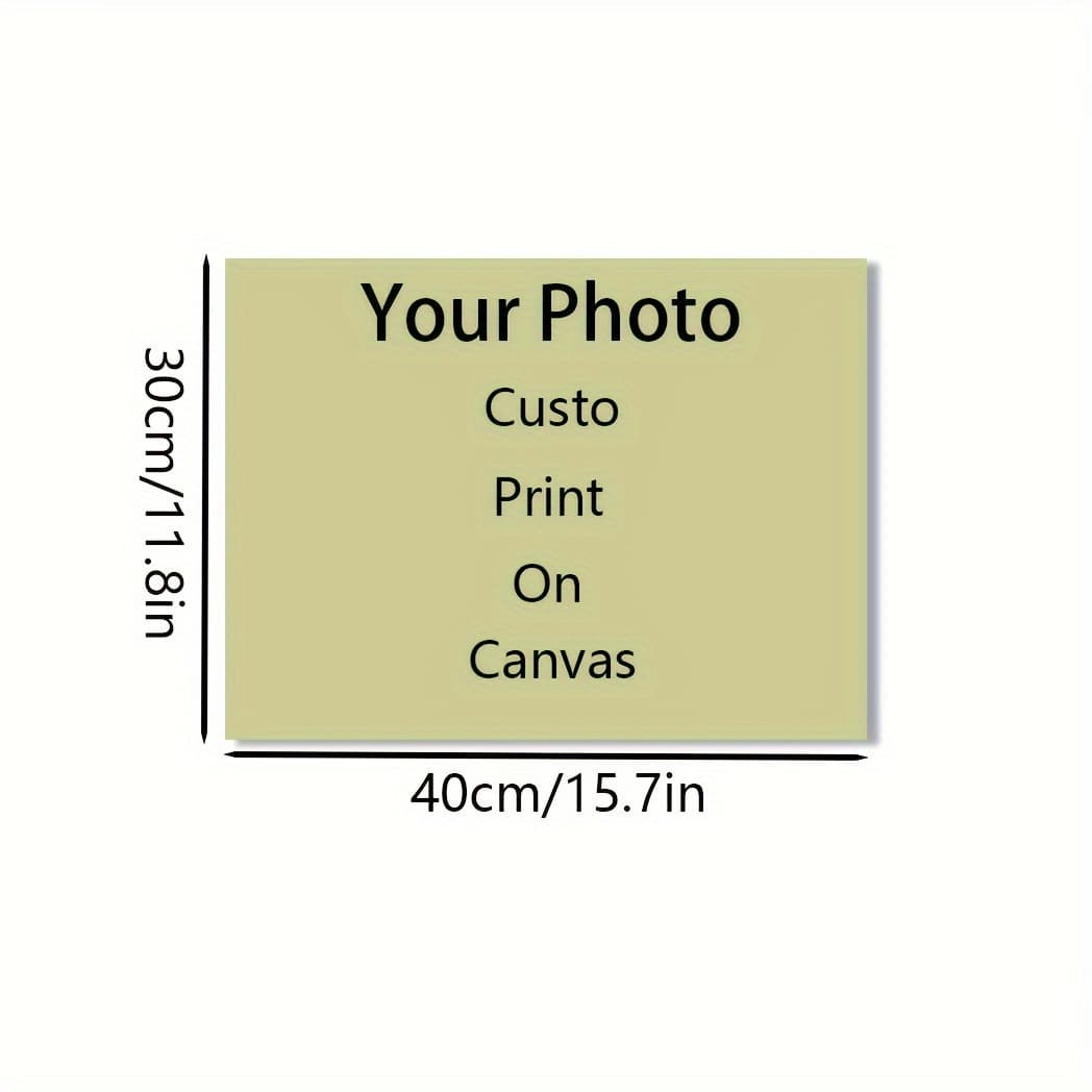 TEMU Personalized Frameless Canvas Poster - Custom Family & Couple Photos, Share Your Memories, Perfect Gift For , Wall Art Home Decor, Room Decor