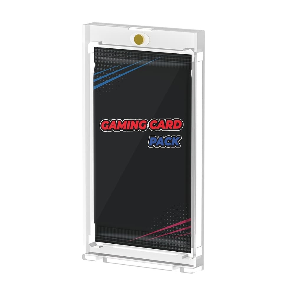 TEMU Magnetic Holder Card Holder Uv Protection Case, Hard Display Protector For Standard Tcg & Sports Card Packs