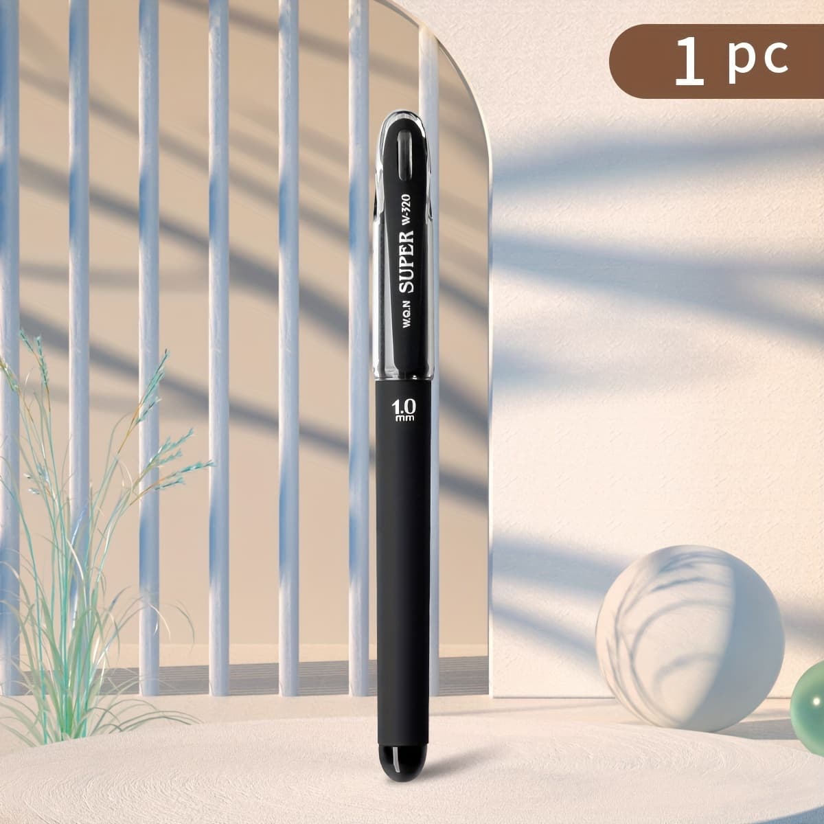 TEMU Wqn) 1pc Matte Neutral Gel Pen, 1.0mm Thick Black Neutral Pen, Suitable For Business Meetings, Signature Pens, Daily Writing Pens, Comfortable Grip, Long-lasting And Smooth Writing,