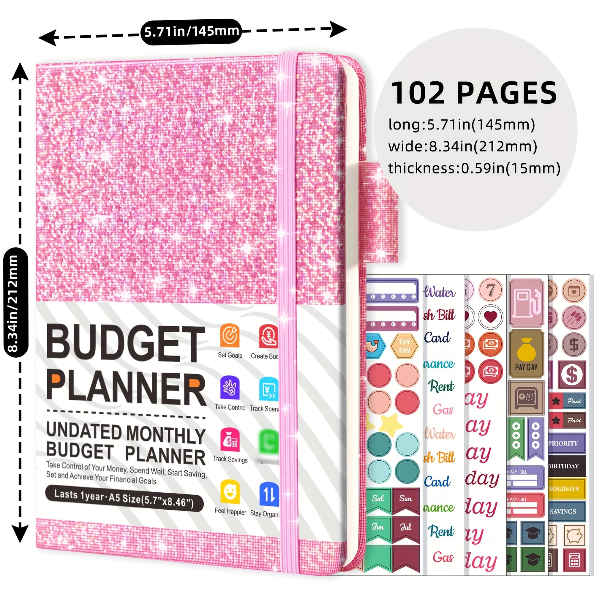 TEMU Bill Payment Organizer - A Monthly Budgeting Featuring An Expense List, A Handy Guide Suitable For For Home And Office