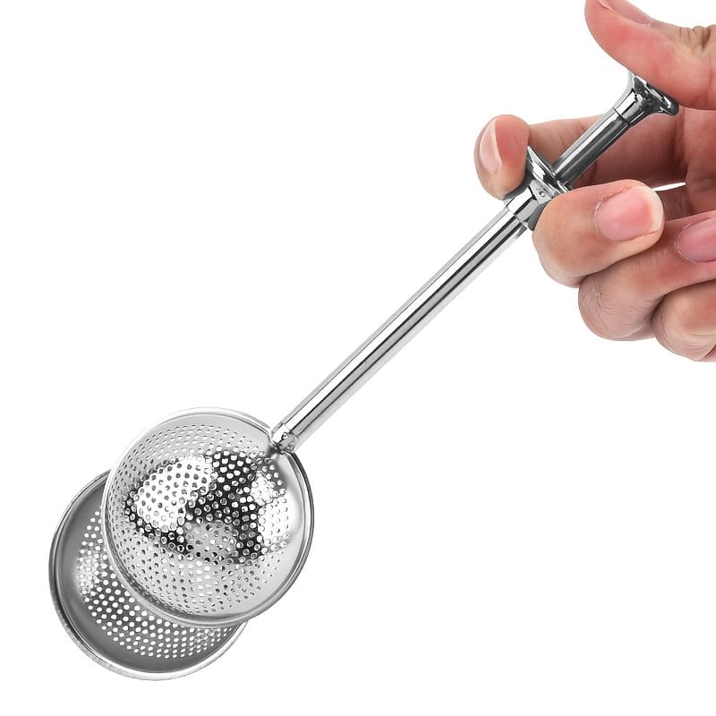 TEMU 1pc, Powdered Sugar Duster Flour Duster Wand For Baking Round Flour Sieve Strainer Powder Colander Baking Straining Tool For Sugar Flour And Spices For Restaurant/food Truck/bakery