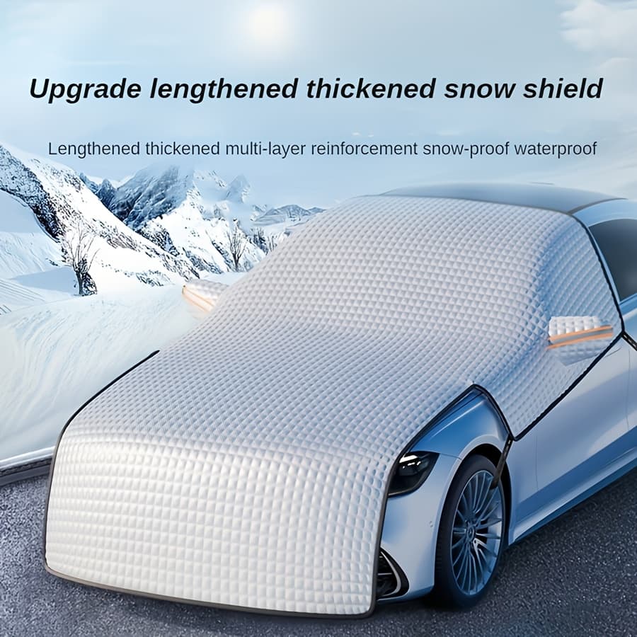 TEMU Car Front Windshield Snow Cover Frost Frost Windshield Windows Universal Thickened Cover Cloth Sunshade Cover For Cars Windshield Sunshade