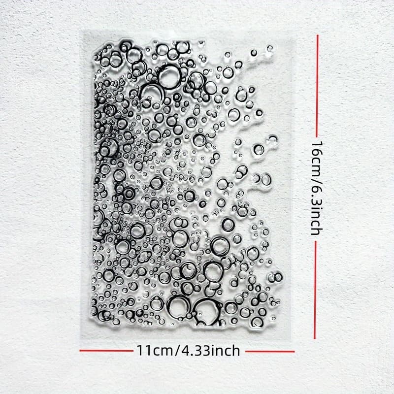 TEMU 1pc Transparent Bubble Background Stamp For Card Making, Scrapbooking Diy Decoration And Embossed Album Crafts