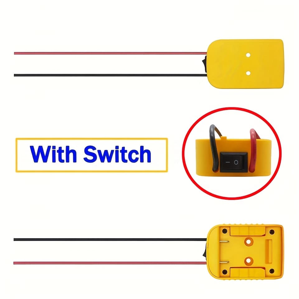 TEMU Adapter Compatible With 18v/20v Batteries Lithium , With Switch