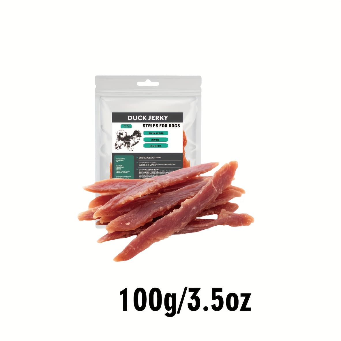 TEMU Duck Strips For Dogs, Dehydrated Dog Treats Duck Sticks Dog - Healthy & Dog Training Treats For Small & Large Dogs, Nutrient-rich Duck Jerky Dog Treats