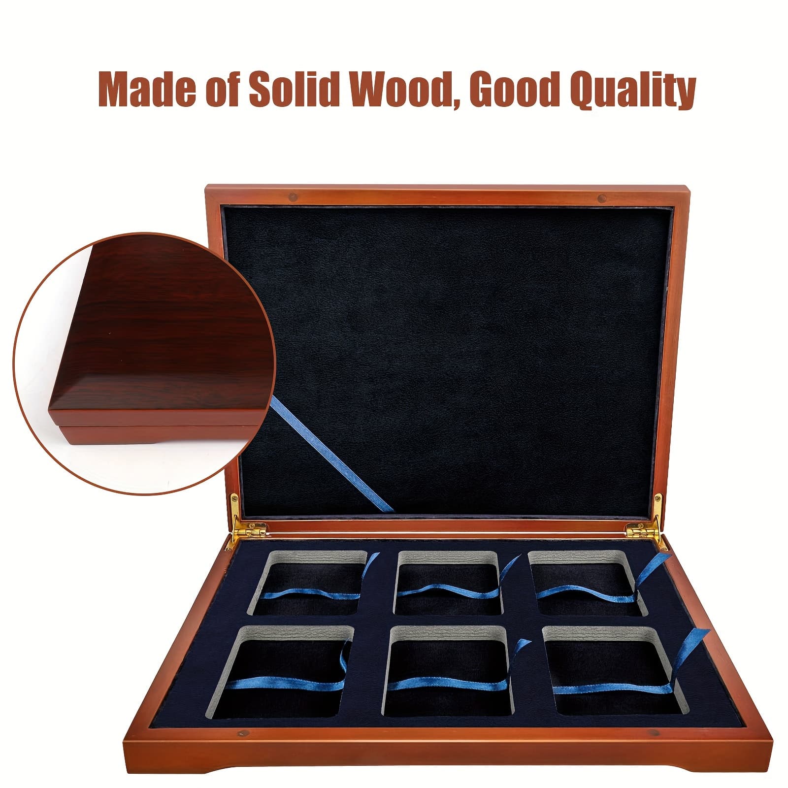 TEMU Wooden Coin Storage Box, For Ngc Slab Holder, Coin Identification Case, Trading Card Collection Case