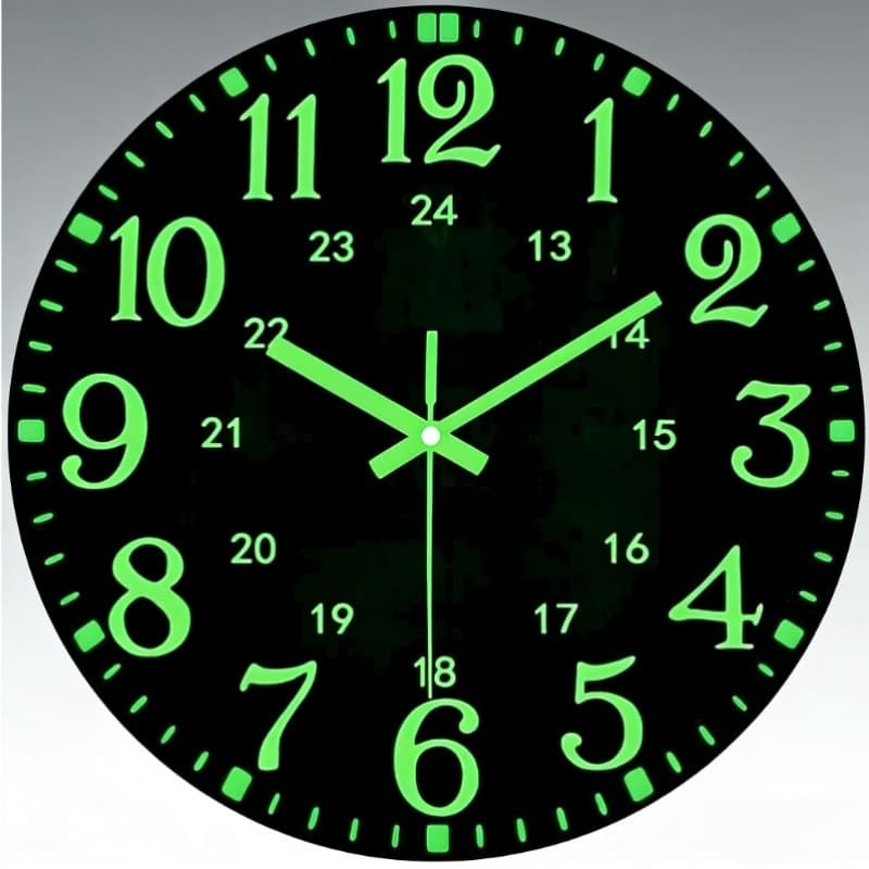 TEMU 10-inch Modern Minimalist Round Wall Clock With Black Dial - Battery-powered (aa Batteries Not Included) - Easy-to-read Hands Suitable For Bedroom, Office - Self-, Contemporary