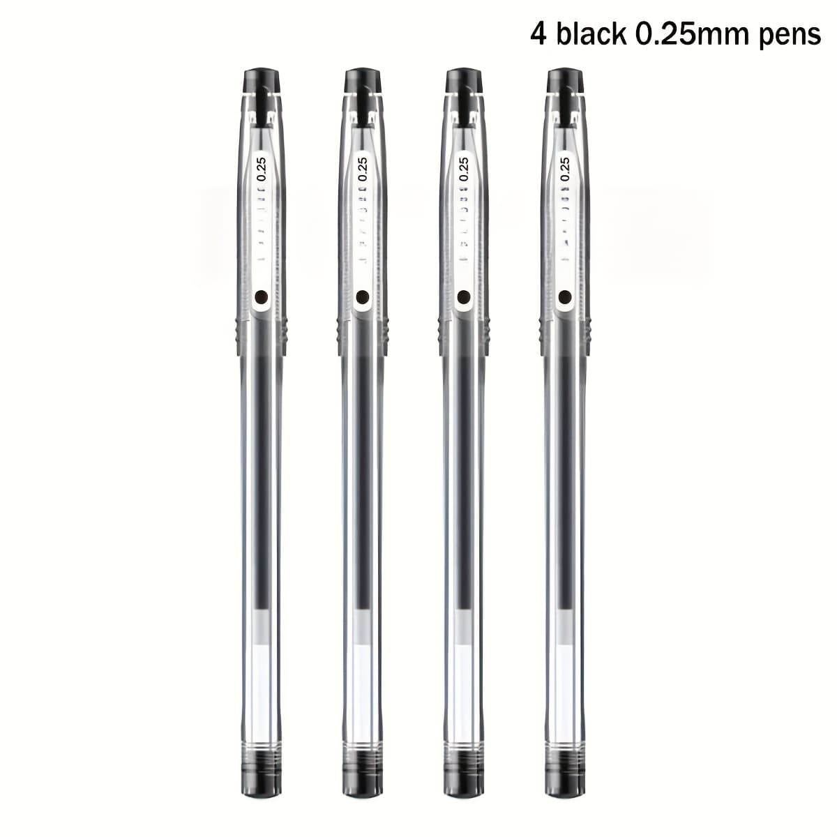 TEMU Super Fine Writing Line Drawing Neutral Gel Pen 0.25/0.3/0.4mm Fine Tip Needle Tube Pen Three- Signature Water-based Pen Student Exam Questions Keeping Black Pe