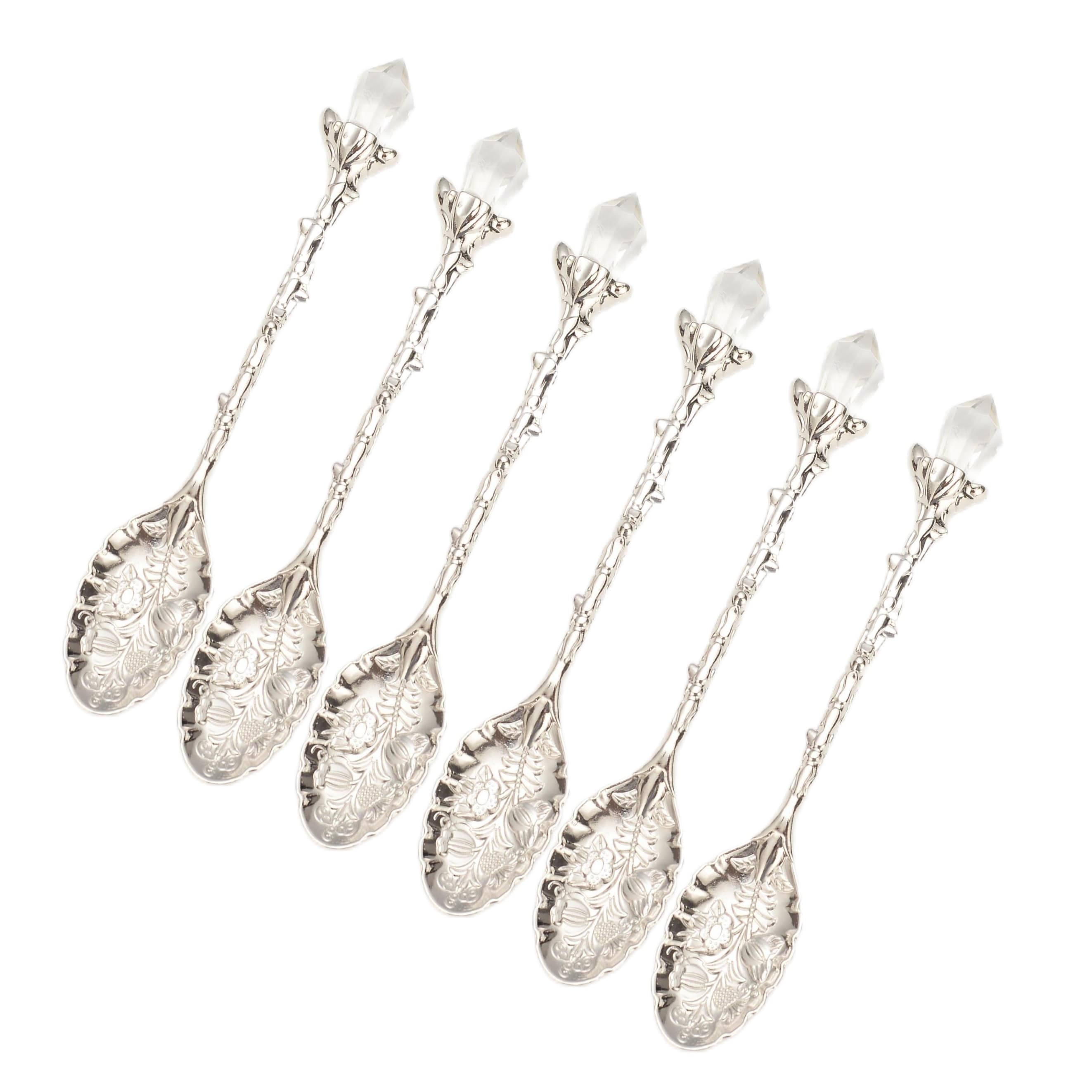 TEMU Vintage Unique Coffee Spoon With Delicate - Spoon For Coffee, Tea Or Desserts, Elegant Floral Pattern For Enhancing Break With