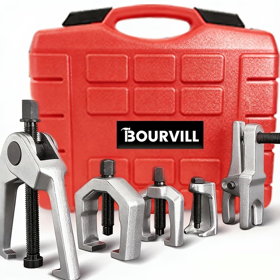 TEMU 1 Set Of 5pcs Ball Head Extractor, Multi-functional Puller, Lower Arm Cross Pull Rod Head Disassembly And Extraction Tool, Cross Bar Puller, Disassembly Tool, Tractioner Set.