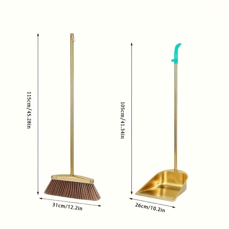 TEMU Heavy-duty And Dustpan Set - Broom Dust Pan With Long Handle Outdoor Dustpan Restaurant Dustpan Floor Cleaning Broom Standing Dustpan Cleaning Dustpan Garden Dustpan For Home Office