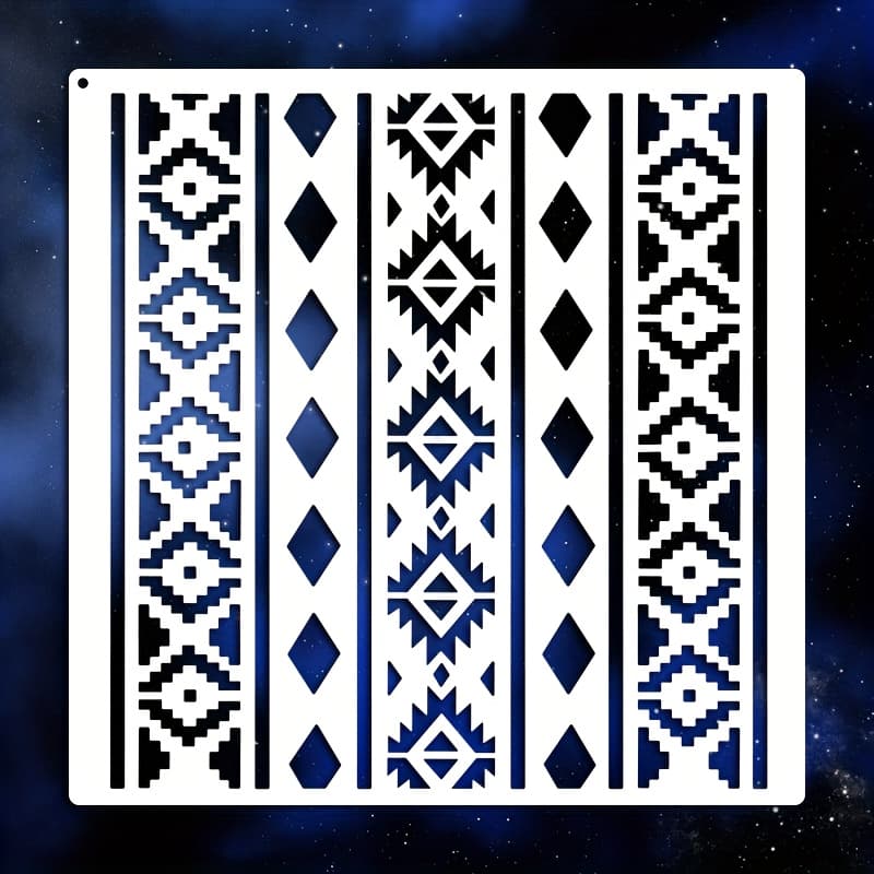 TEMU 1 Sheet Western Texture Stencil, Reusable Painting Stencils For Wood, Canvas, Painting, Home Decor, Diy Crafts And Holiday Gifts!