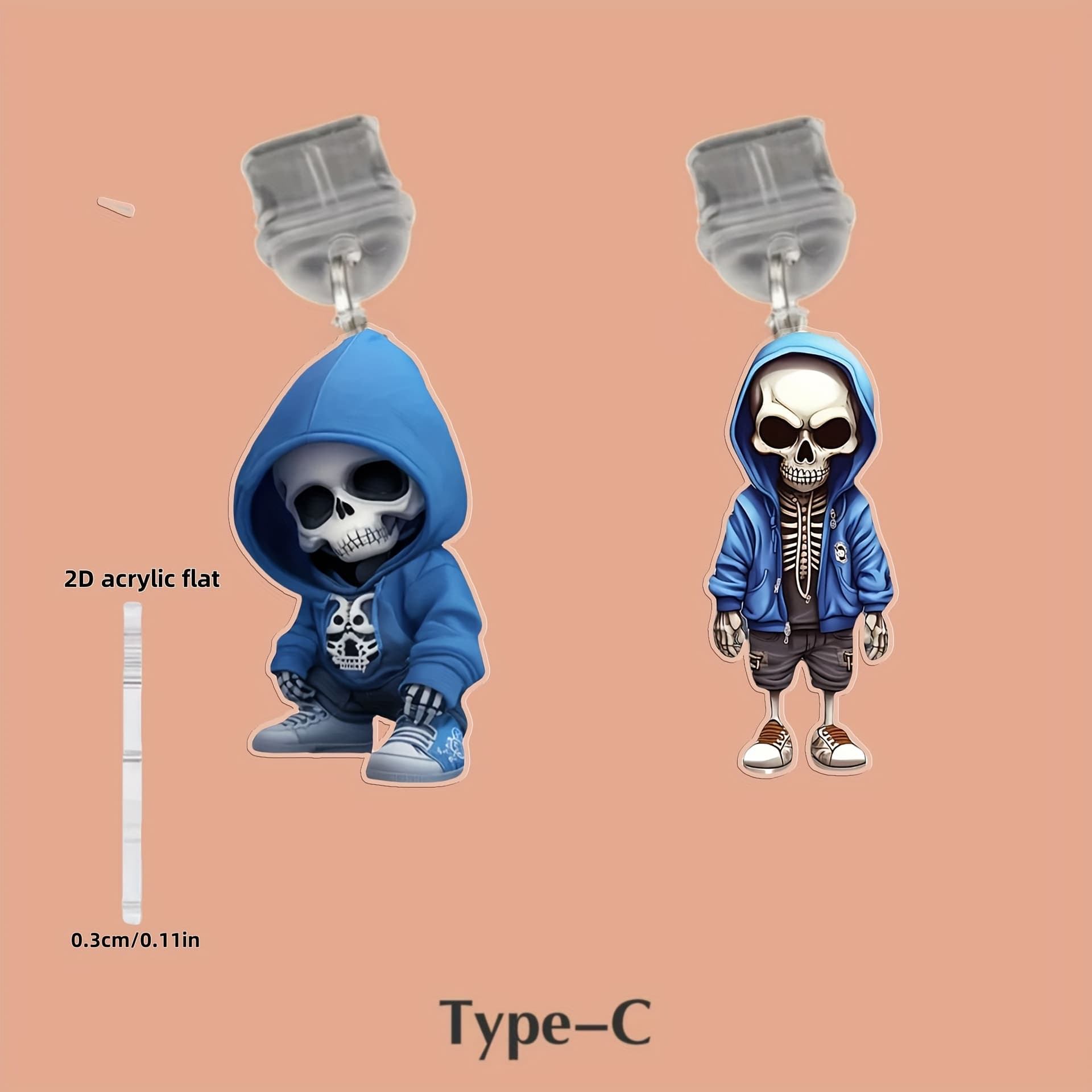 TEMU 2pcs 2 Different Head Combinations Acrylic Phone Dust Plugs - Suitable For Type-c And Iphone Connectors, Protective Dust Cover Additions