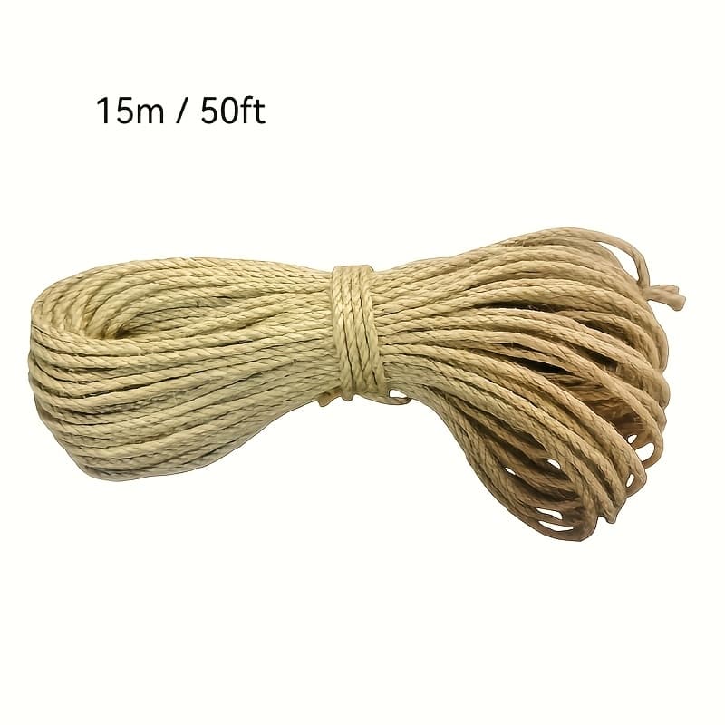 TEMU 1 Hemp Rope, Suitable For Crafts, Home Decor, And Bundling Hanging Ornaments—an For Diy Cat Scratching Posts, Rustic And Durable