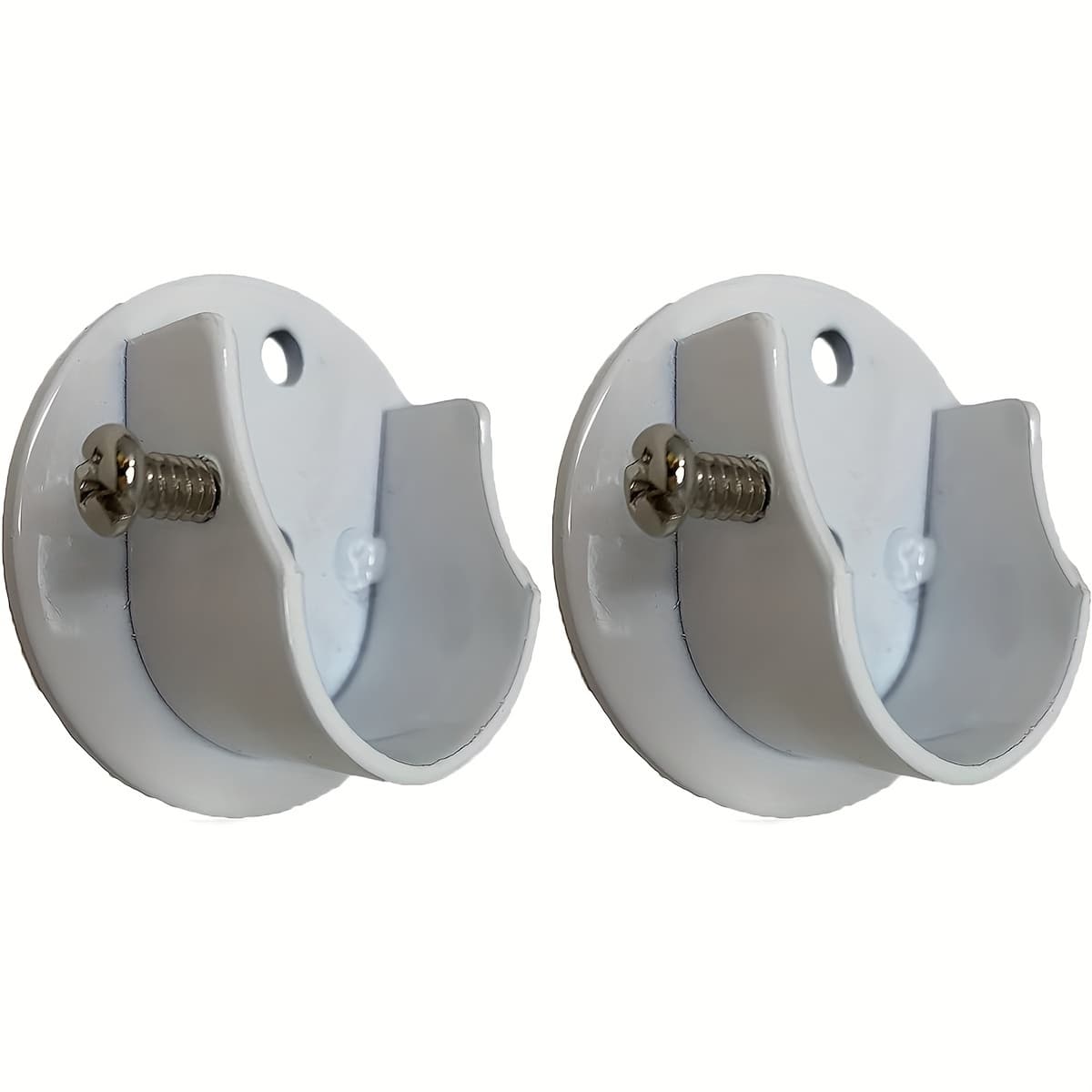 TEMU 2pcs 7/8" To 1" Inside Mount Curtain Rod Bracket Socket For Window Frame, Closet And Shower Curtain Rod Pole End Support