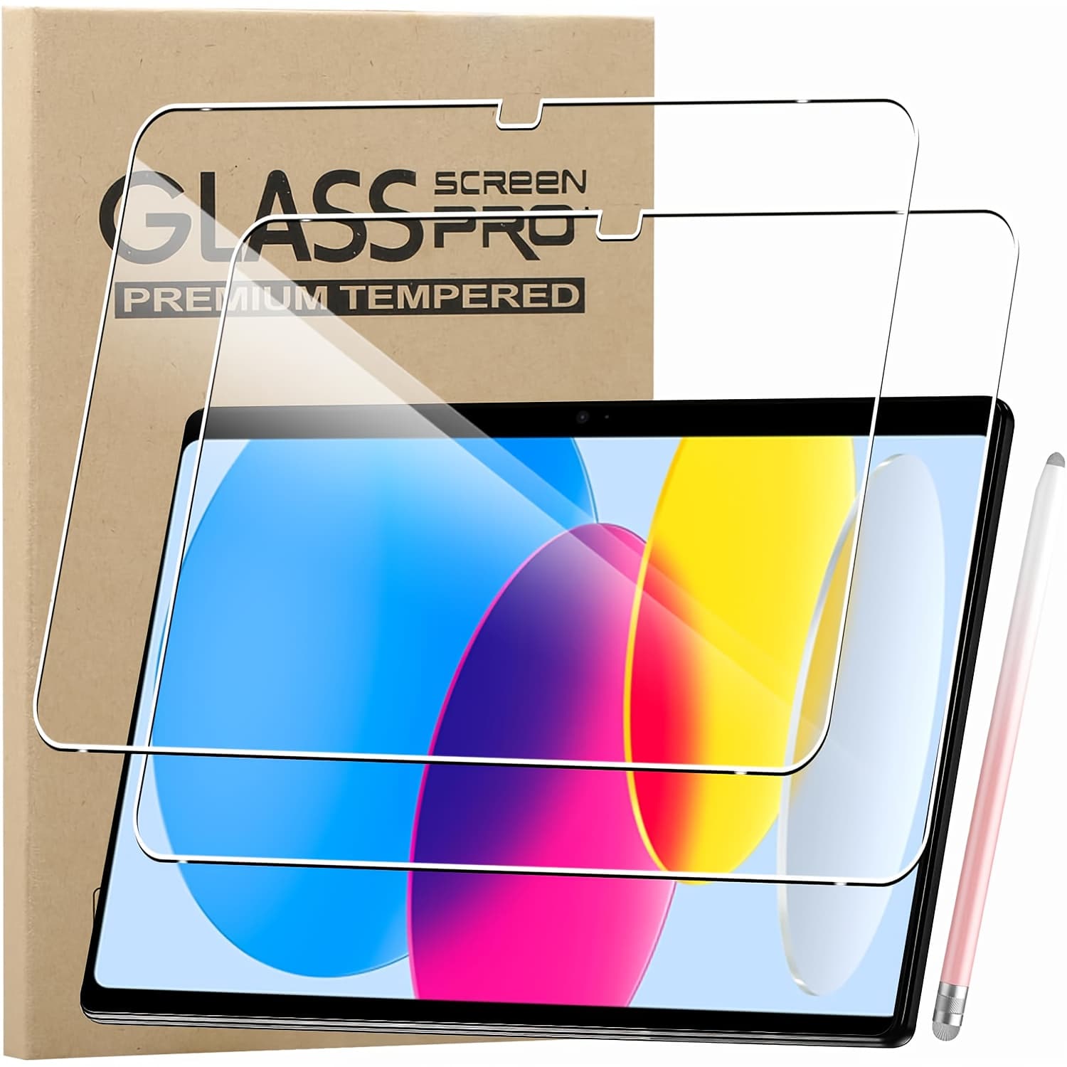 TEMU 2pcs Ultra Clear 9h Hardness Anti-scratch Tempered Glass Screen Protector, Suitable For Ipad 11-inch A16 Chip/ipad 11th Gen/ipad 2022/ Ipad -inch