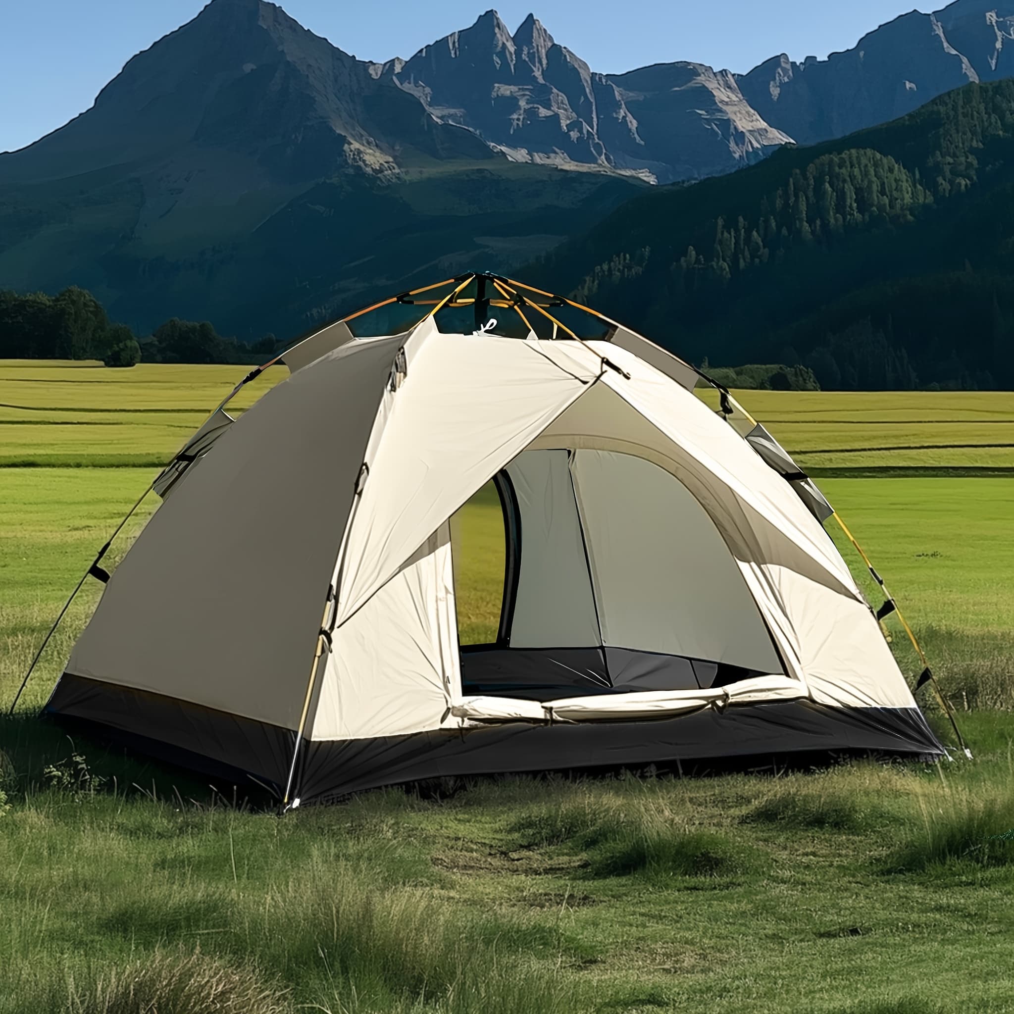 TEMU Automatic Quick- Outdoor Tent, Multifunctional Portable And Waterproof, Essential For Hiking, Camping, Picnics, All- Camp Tent, Suitable For Day Music Festivals And Outdoor Activities