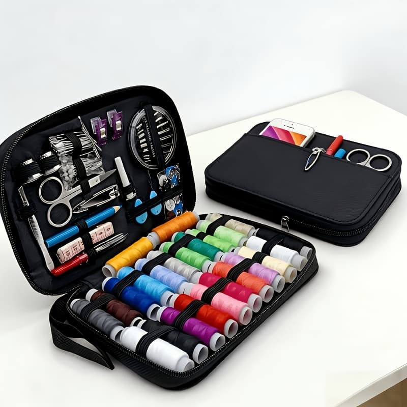 TEMU Sewing Kit With 95 Sewing Supplies And Accessories - Threads, Needle And Thread Kit Products For Small Fixes, Basic Mini Travel Sewing Kit For Emergency Repairs