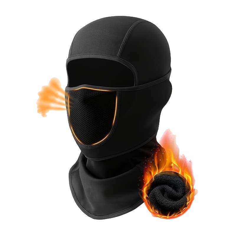 TEMU 1pc Face Ski Mask Featuring A Movable Design Suitable For Men And Women, Ideal For Winter Face Protection During For Cold Weather Skiing And Outdoor Activities, Without Battery
