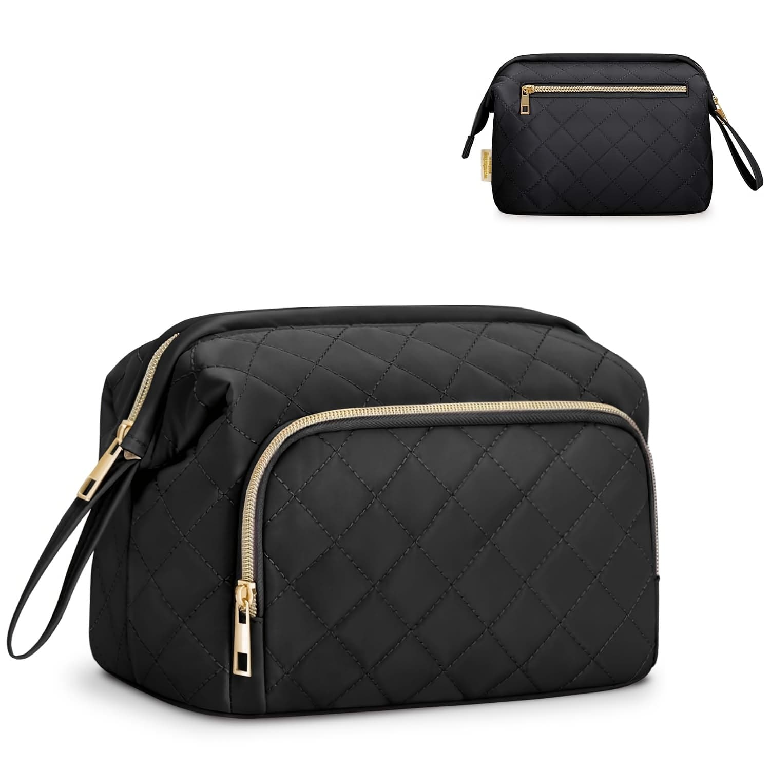TEMU Spacious Women's Travel Makeup Organizer, Versatile Cosmetic Bag For Brushes, Toiletries, And Items. Ideal Full-size Container For Travel, Perfect As A Gift For Women