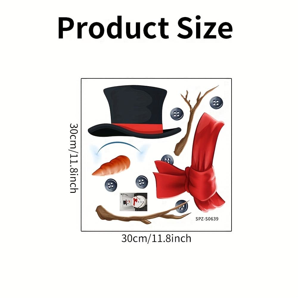 TEMU A Christmas-themed Toilet Seat Sticker Featuring A Creative Cartoon Snowman Design, Self-adhesive, And Removable Pvc Bathroom Decoration