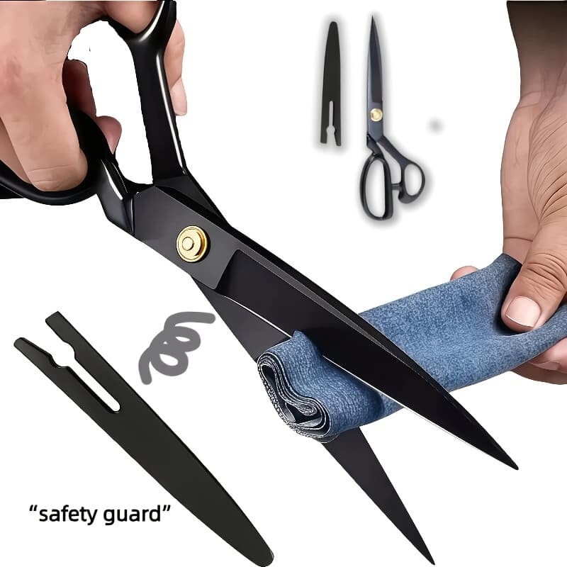 TEMU Stainless Scissors With Steel - Ergonomic Handles, Suitable For Clothing, Crafts And Office Use