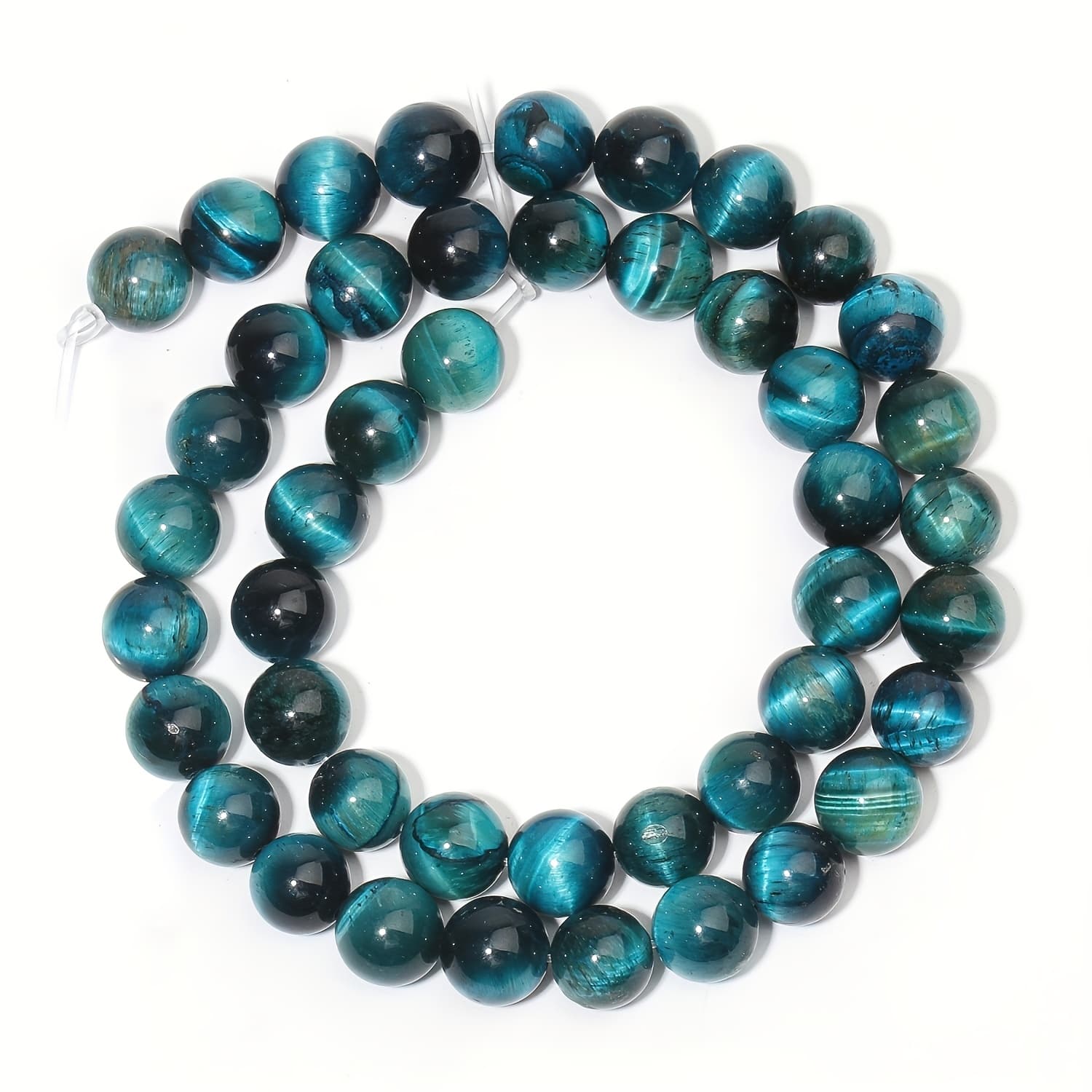 TEMU 8mm Blue Eye Bead Resin - Exquisite Loose Beads For Unique Bracelets And Necklaces, Round Loose Beads For Handmade Necklace, Earrings, And Bracelets