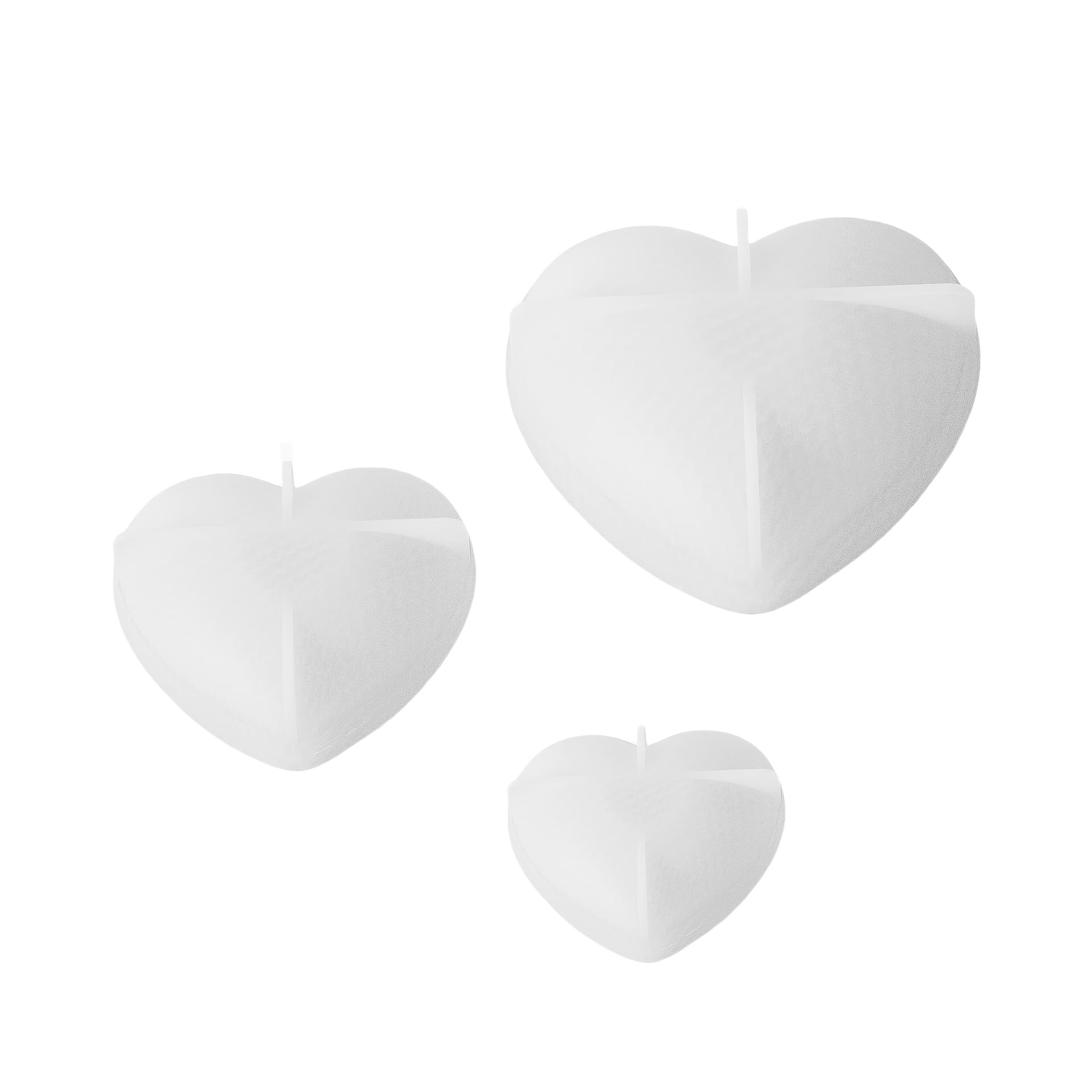 TEMU 3pcs Heart Silicone Candle Mould, Moulds For Casting Heart Soap Mould, 3d Love Heart Epoxy Resin Moulds, Diy Heart Shape Candle Moulds, Heart Silicone Mould For Heart Candle (three Size).