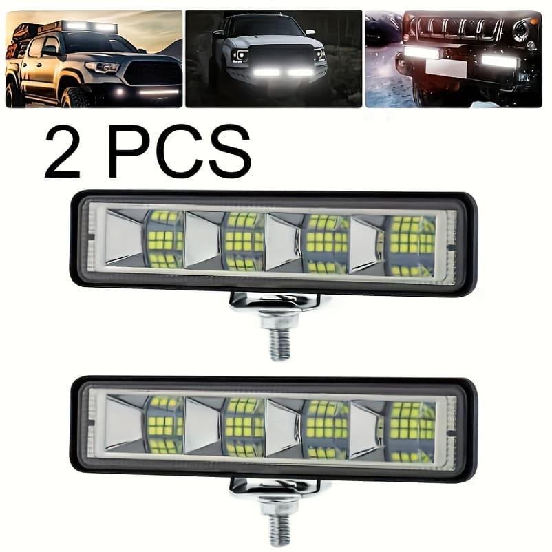TEMU 2pcs 6.3 Inch Car Led Work Light 188w Work Light 4 Led Lights Newly Upgraded 8000lm Ultra-thin And Day And Night Light To 6500k For Motorcycles, Cars, Off-road 4*4 Pickup Ships And Tractors