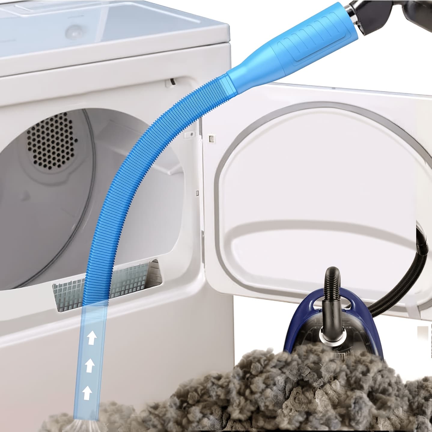 TEMU Dryer Vent Cleaner Kit Dryer Lint Vacuum Attachment, Dryer Vent Cleaning Lint Remover Hoses Tools For Home Improvement