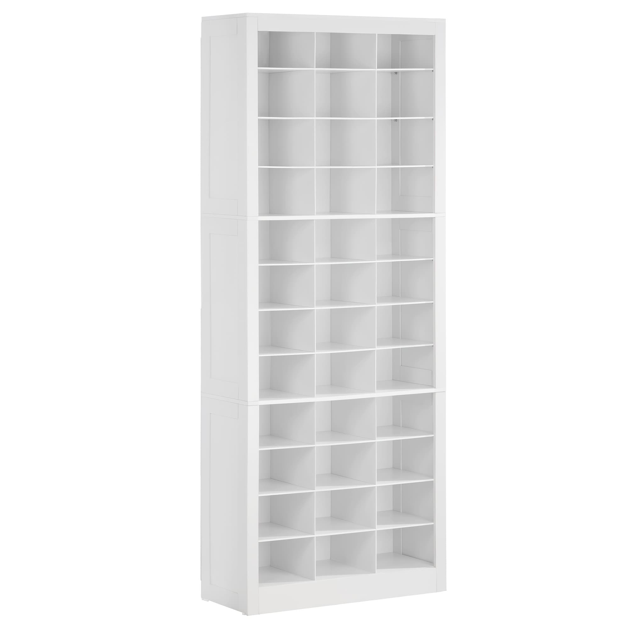 TEMU Shoe Storage Unit, Accommodates 36 Pairs, Freestanding Closet Organizer, 8.8-inch Wide Wooden Shoe Organizer, 12-tier Vertical Shoe Rack For Entryway And Bedroom, In White And