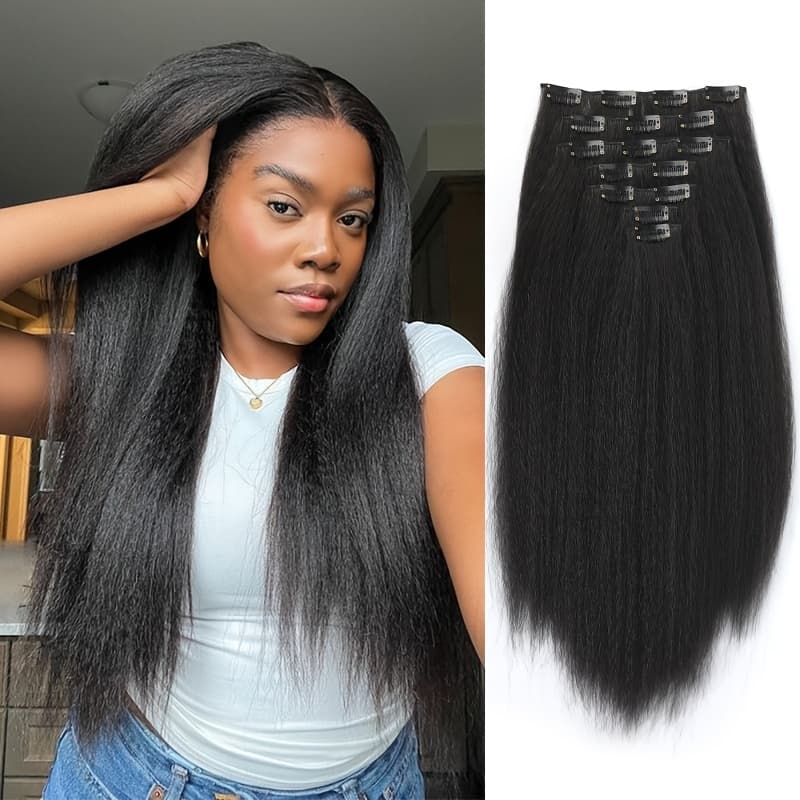 TEMU Yakeshi Straight Hair -piece Set