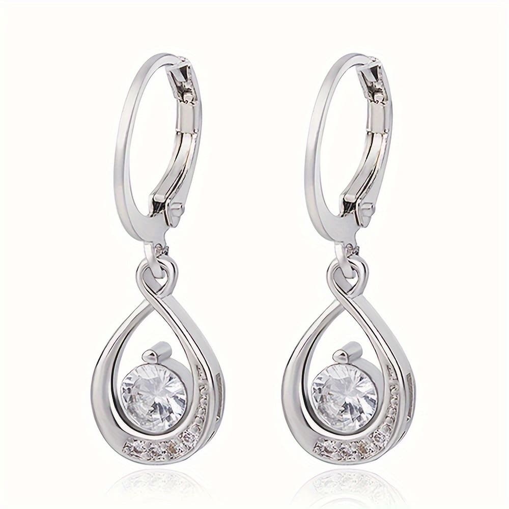 TEMU Women's Fashion Drop Shape Drop Earrings For Wife Valentine's Day Gift Anniversary Gift Birthday Gift Holiday Party Gift