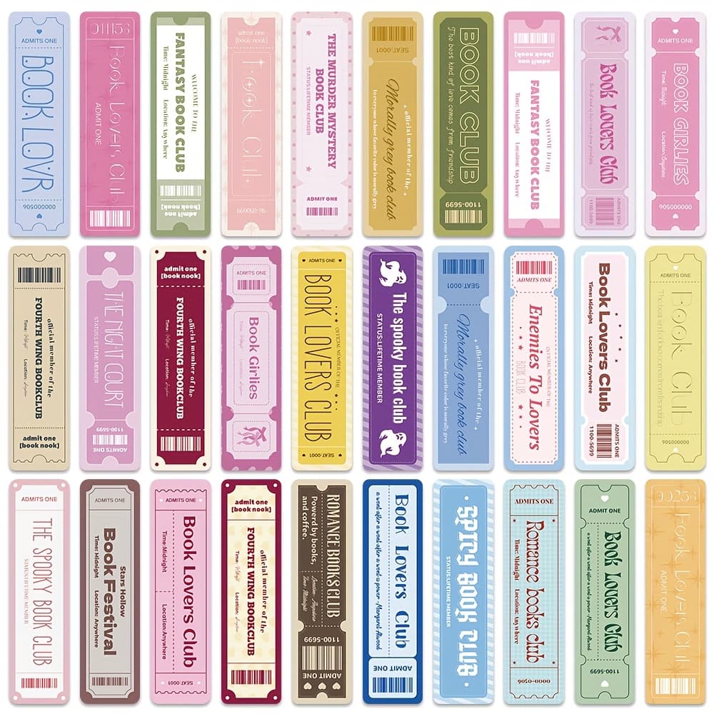 TEMU 30cs Cute Bookmarks Set Funny Bookmark Sets For Women Bookish Page Markers Book Clubs Lovers Anti Social Fantasy Club Readers Cards Additions Supplies Gifts