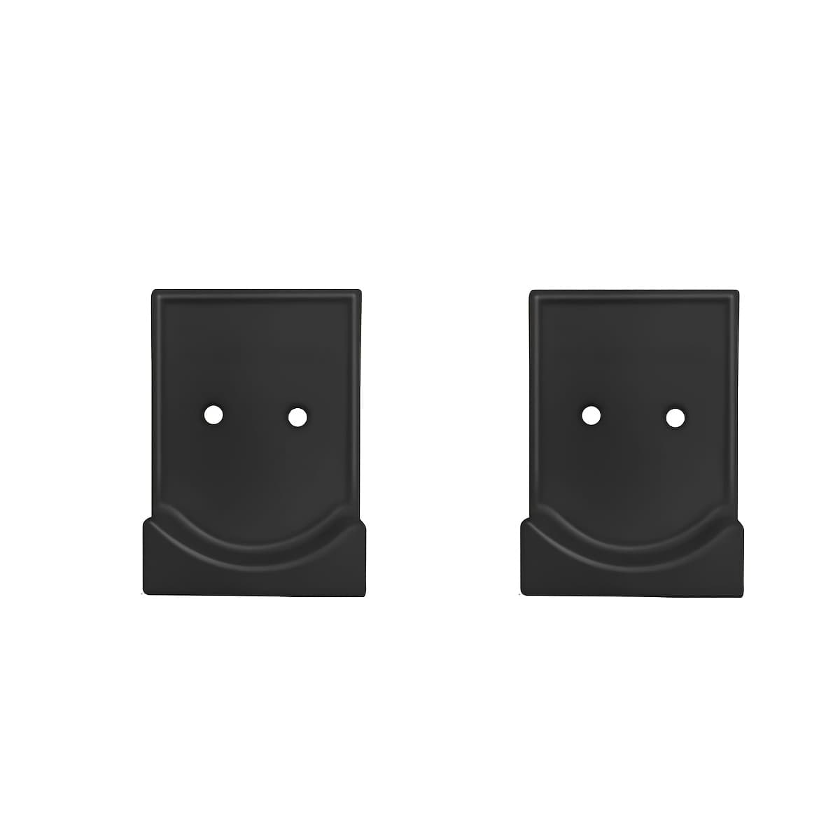 TEMU 2pcs Of Black And White Curtain Rod Brackets (size 8.5cm/3.34in × 6cm/2.36in) Suitable For Rods With A Diameter Of Up To 5cm/1.97in, No Drilling Required