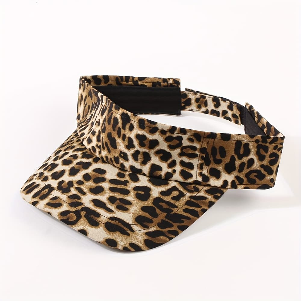 TEMU 1 Fashionable Leopard Print Trendy Casual Hat, Unisex Street Hip-hop Style For Spring/summer Parties And Cycling, Face-slimming Adjustable Versatile Open-