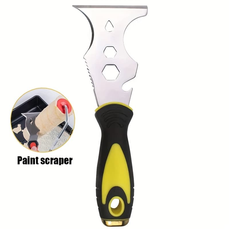 TEMU 15-in-1 Paint Scraper Kit Featuring A And Comfortable Grip - The -tool For Wood, Wallpaper, Grout, And !