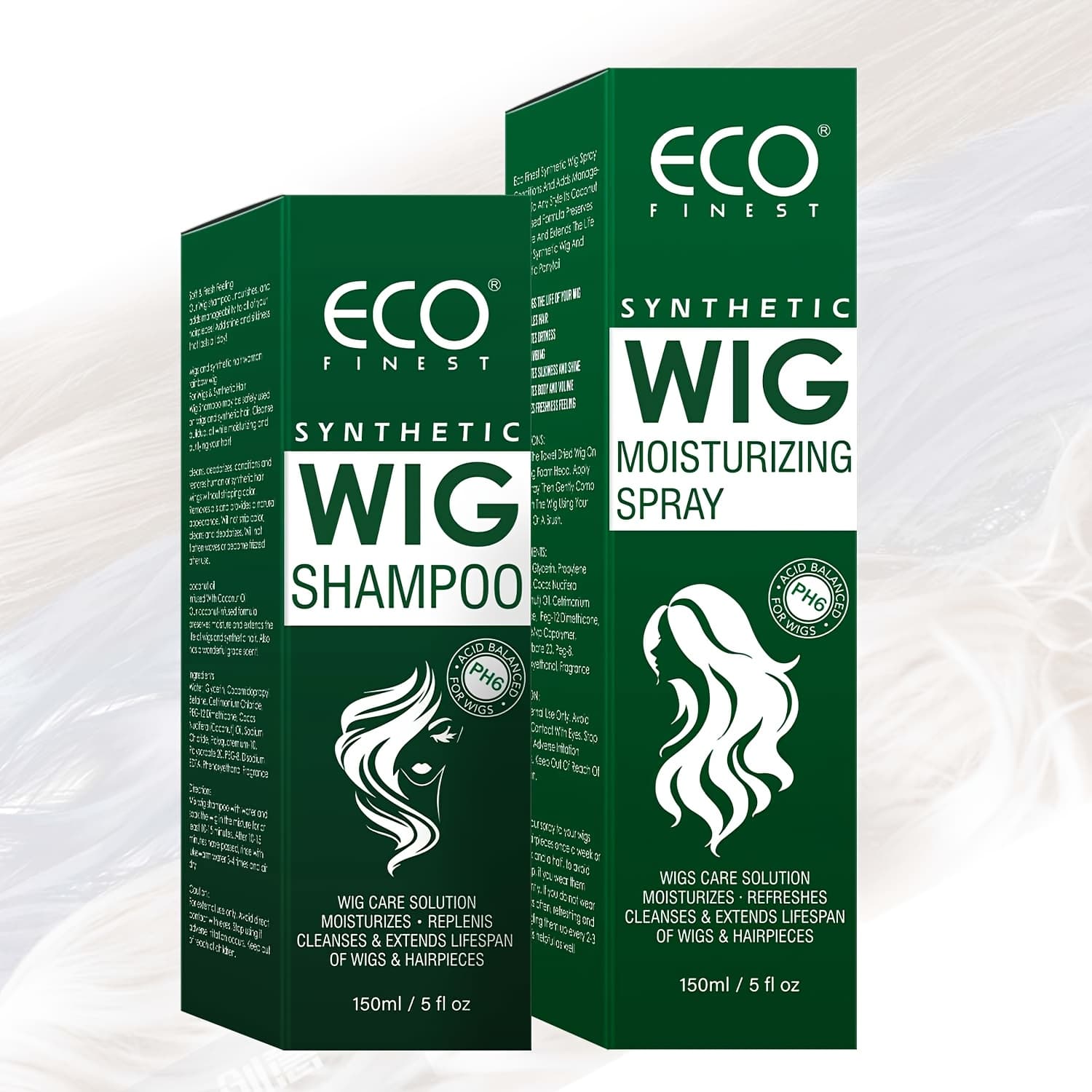 TEMU Synthetic Wig Shampoo & Wig Moisturizing Spray, Cleanses & Extends Of Wigs, Adds , Hydrates & Moisturizes, Detangle And , Promotes Silkiness & Smooth, Easy Combing, Contains Coconut Oil Wig