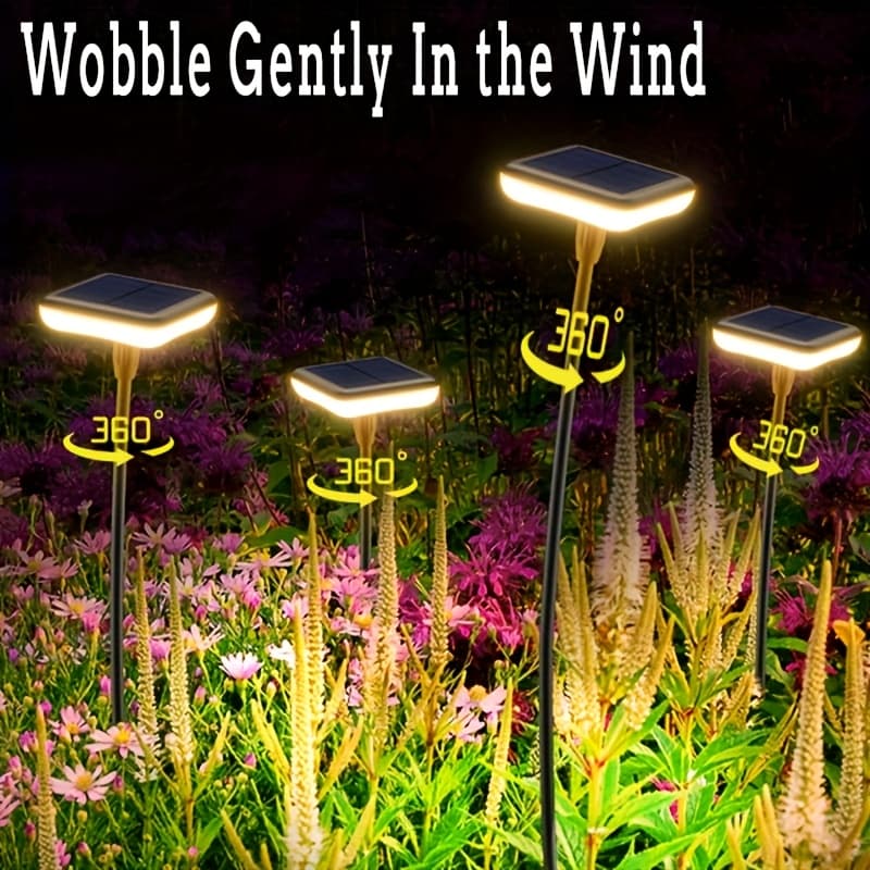 TEMU Solar Garden Lights - Tall 31" Pathway Lights With Auto For Yard Outside Patio Path Lawn - Up To 12 Hours Long-lasting And