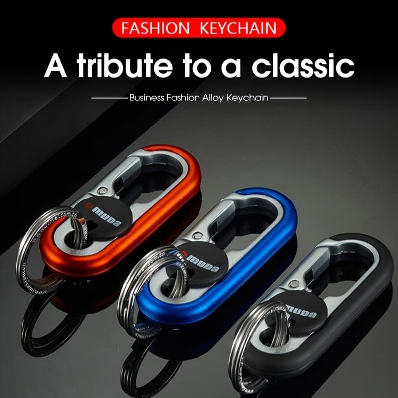 TEMU 2pcs Style With This High-grade Metal Alloy Car Key Chain - Perfect For Men's Waist Hanging!
