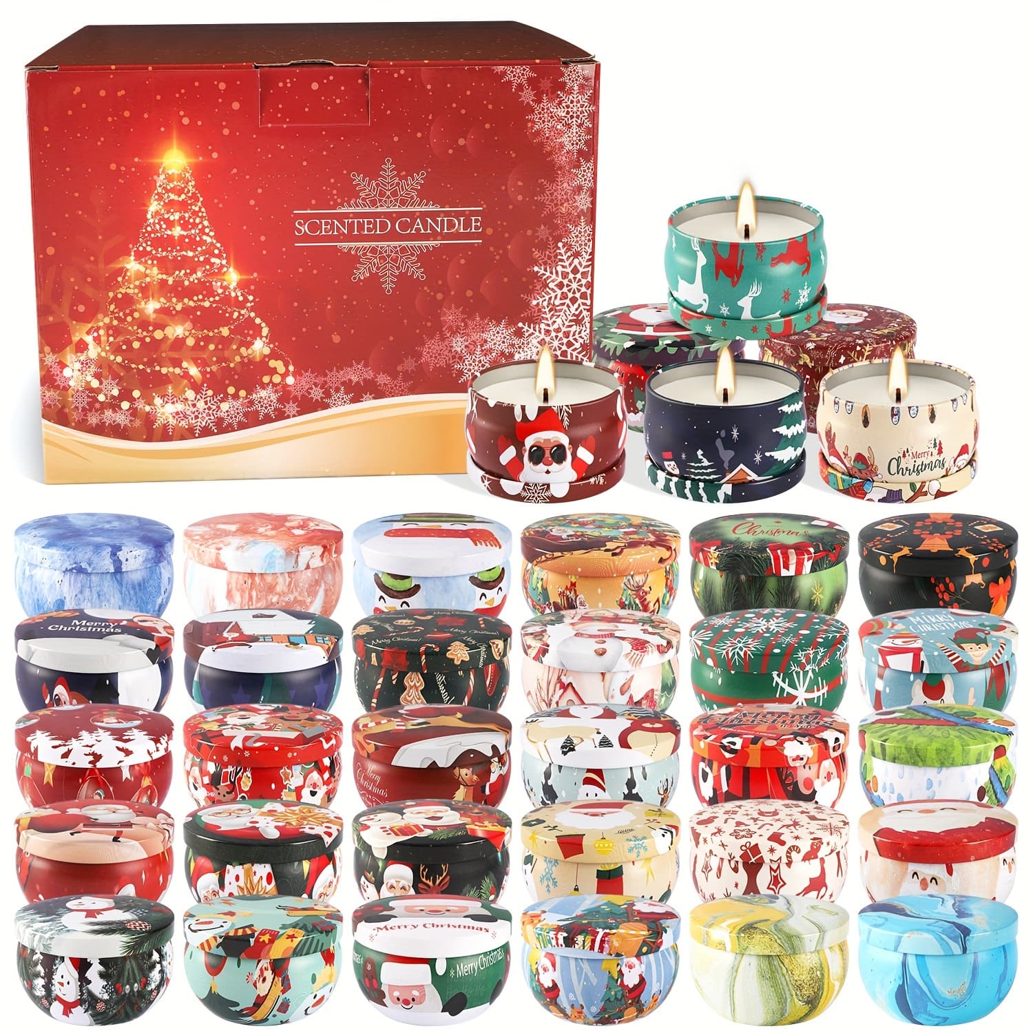TEMU Set Of 16 Or 36pcs Of 2.5oz Christmas Scented Candles, Designed To Be Smoke-free And Drip-free, A Touch Of And . Perfect For Enhancing Your Home Or As A Christmas Present, Immediate ,